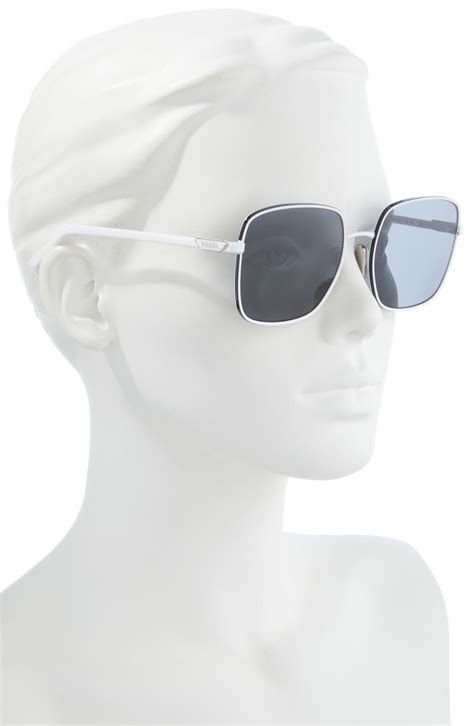 prada irregular 57mm square sunglasses|selfridges prada sunglasses.